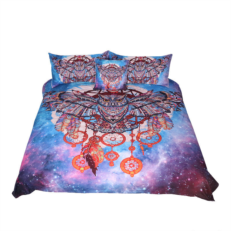 Nebula Owl Dreamcatcher Duvet Cover with Pillowcases